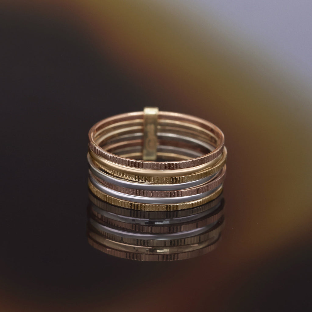 Bague "Acapulco"  Or Tricolore 375/1000