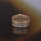 Bague "Acapulco"  Or Tricolore 375/1000