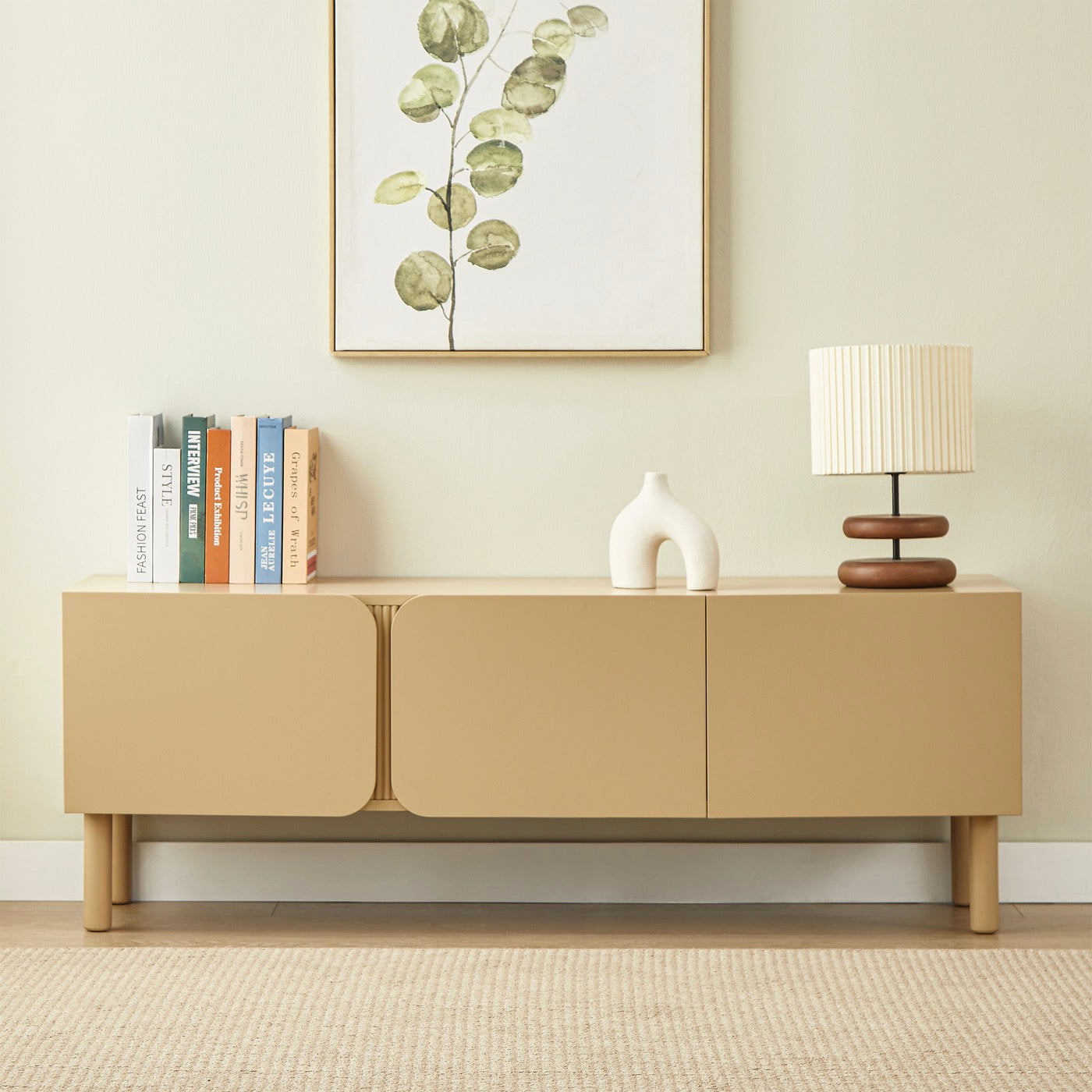 Braga - Meuble Tv 3 Portes - Beige