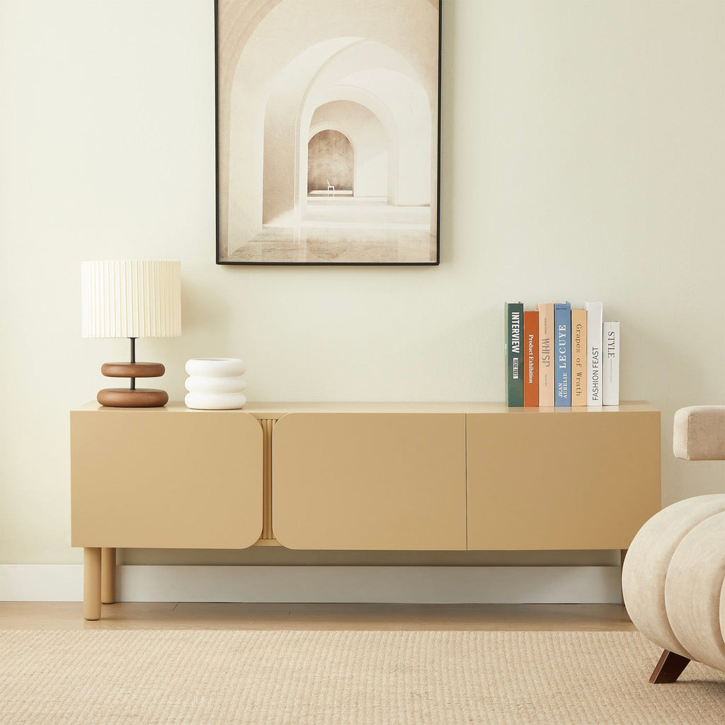Braga - Meuble Tv 3 Portes - Beige