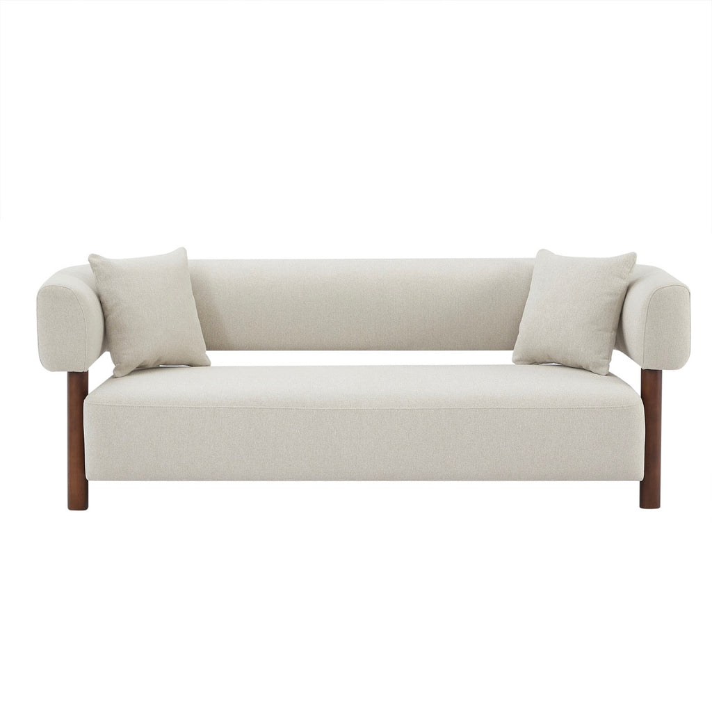 Brazza - Canapé Droit Fixe 3 Places - Tissu Beige