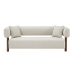 Brazza - Canapé Droit Fixe 3 Places - Tissu Beige