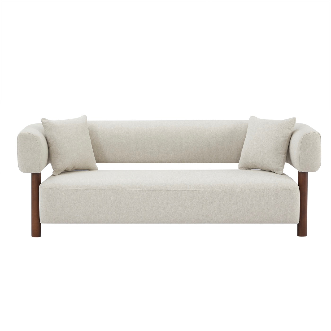 Brazza - Canapé Droit Fixe 3 Places - Tissu Beige