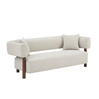 Brazza - Canapé Droit Fixe 3 Places - Tissu Beige