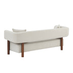 Brazza - Canapé Droit Fixe 3 Places - Tissu Beige