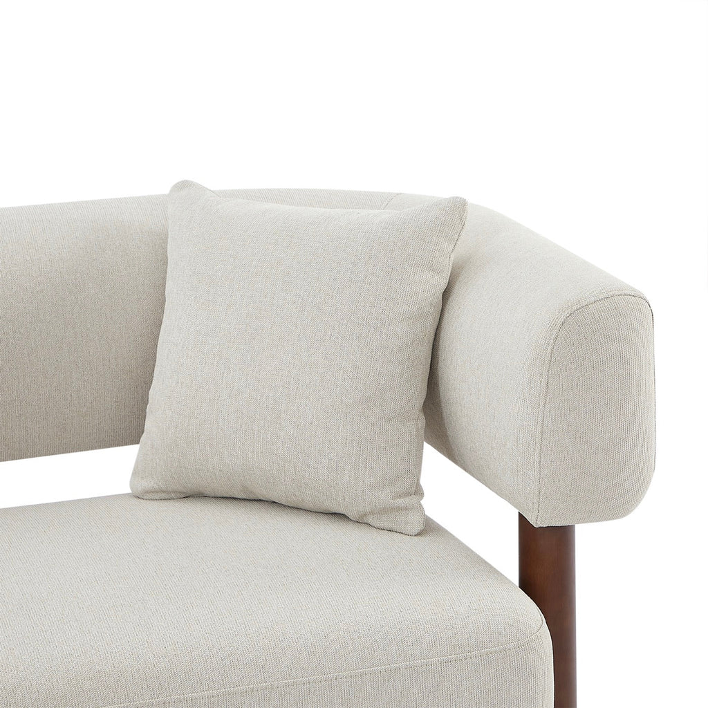 Brazza - Canapé Droit Fixe 3 Places - Tissu Beige