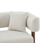 Brazza - Canapé Droit Fixe 3 Places - Tissu Beige