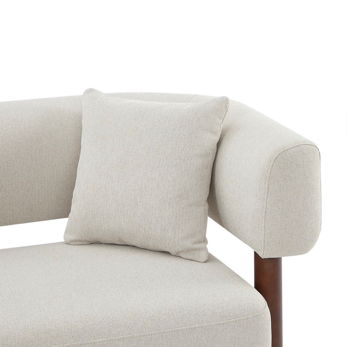 Brazza - Canapé Droit Fixe 3 Places - Tissu Beige