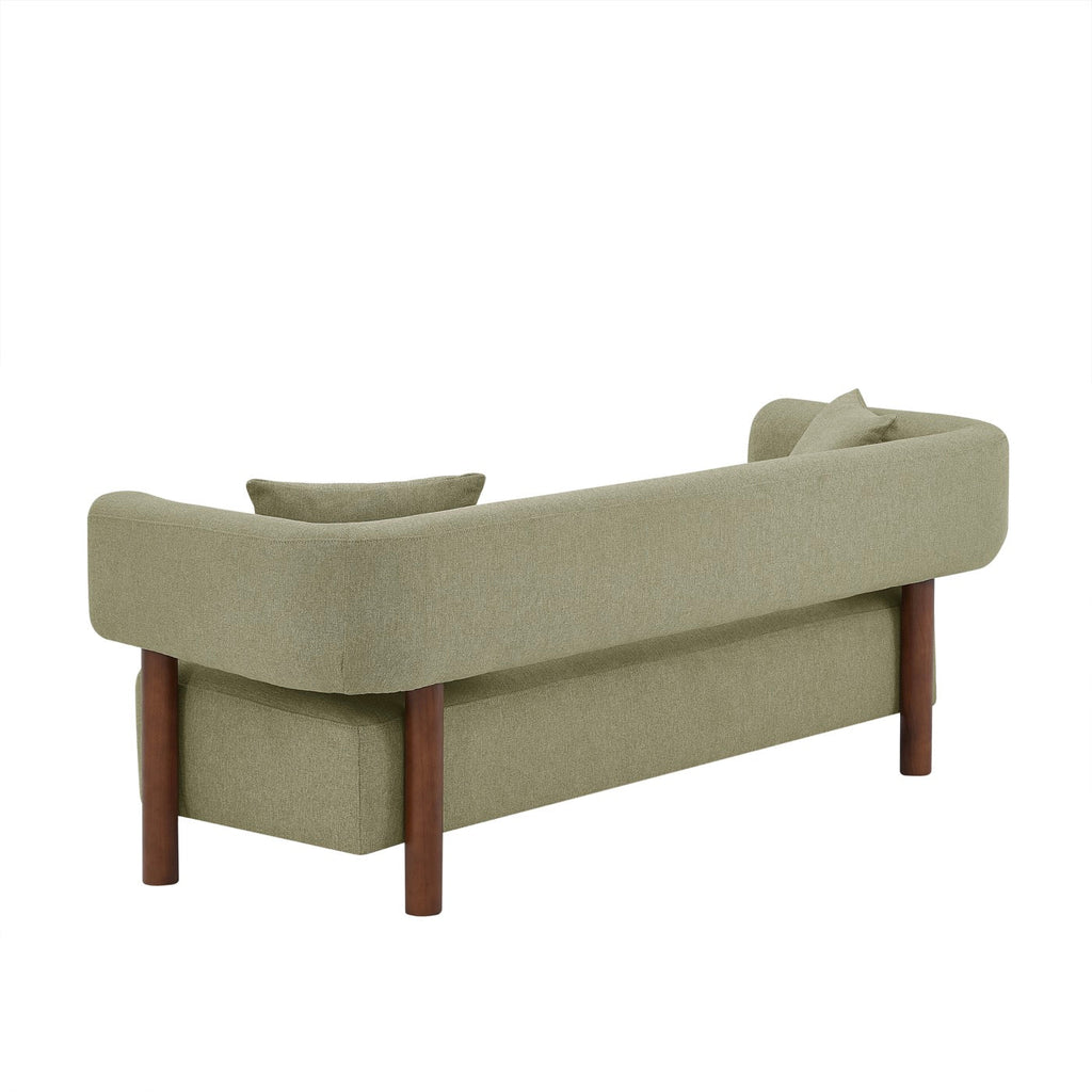 Brazza - Canapé Droit Fixe 3 Places - Tissu Kaki
