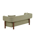Brazza - Canapé Droit Fixe 3 Places - Tissu Kaki
