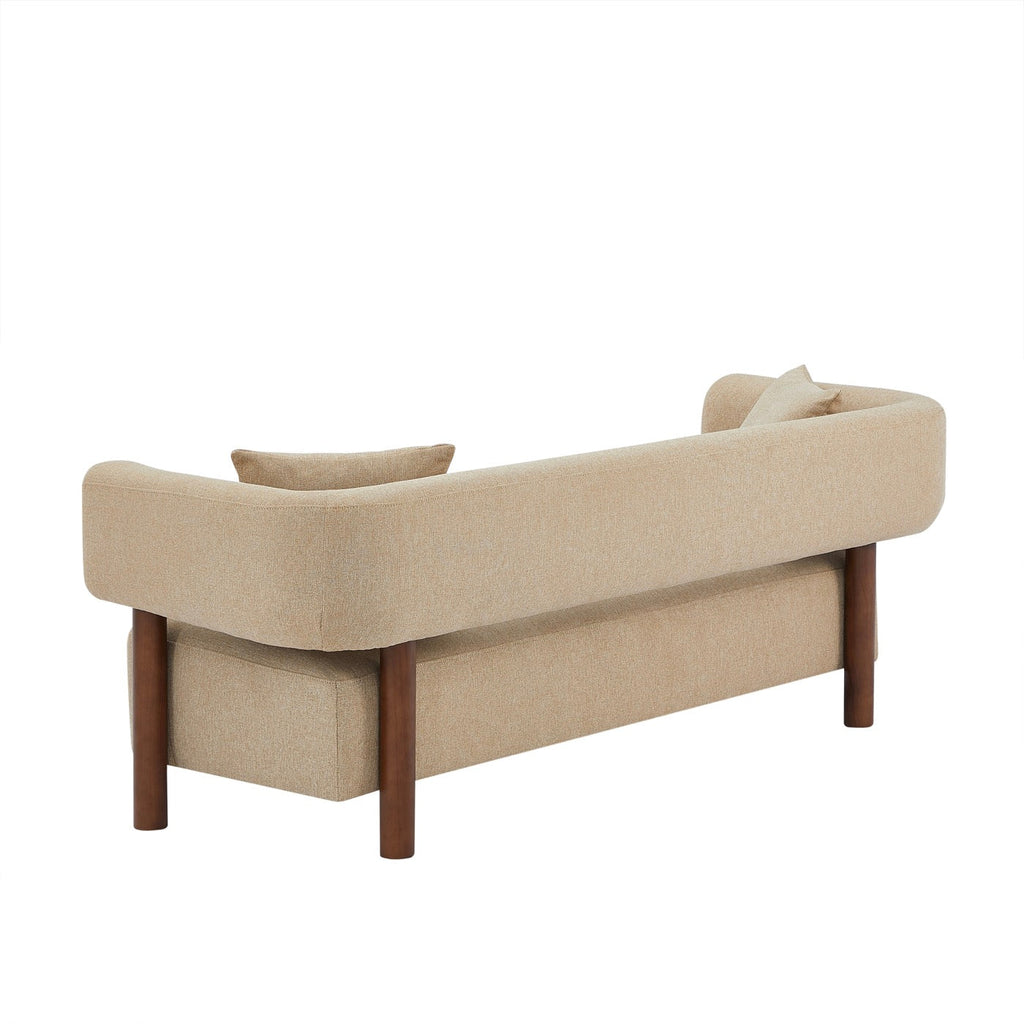Brazza - Canapé Droit Fixe 3 Places - Tissu Beige Sable