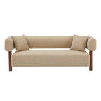 Brazza - Canapé Droit Fixe 3 Places - Tissu Beige Sable