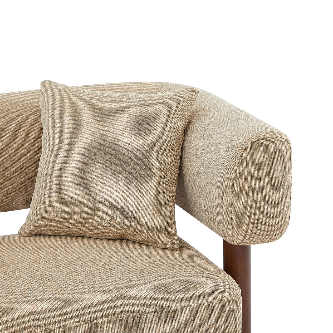 Brazza - Canapé Droit Fixe 3 Places - Tissu Beige Sable