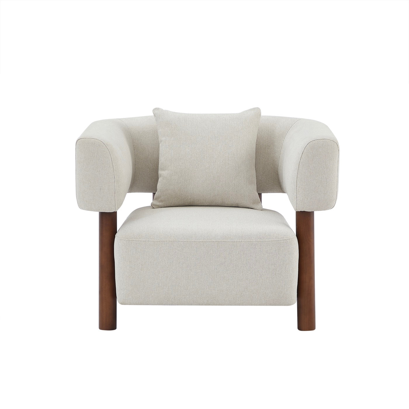 Brazza - Fauteuil Fixe 1 Place - Tissu Beige