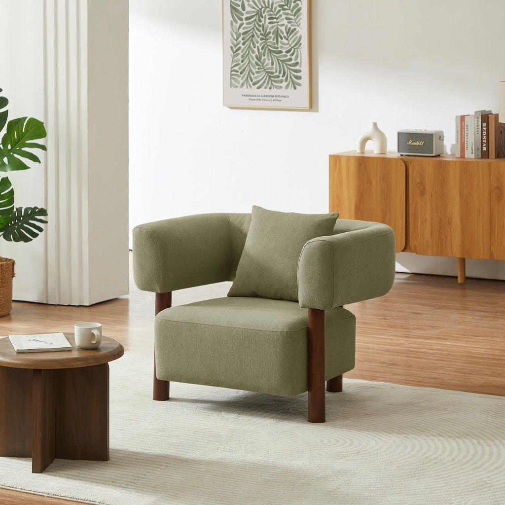 Brazza - Fauteuil Fixe 1 Place - Tissu Kaki