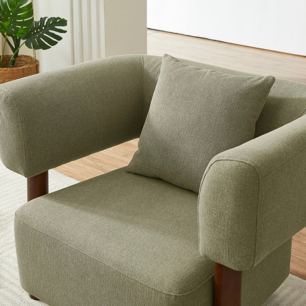 Brazza - Fauteuil Fixe 1 Place - Tissu Kaki