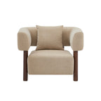 Brazza - Fauteuil Fixe 1 Place - Tissu Beige Sable
