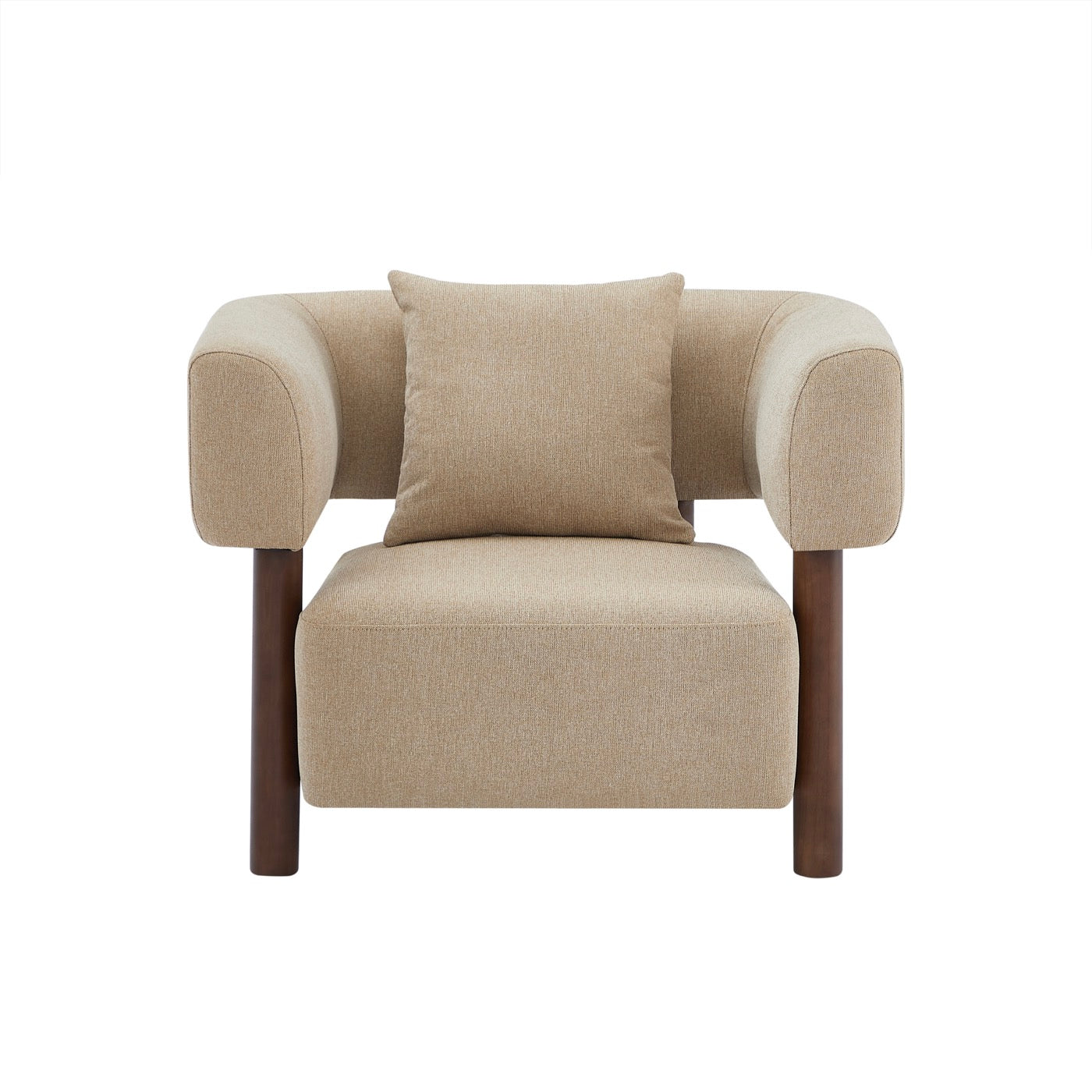 Brazza - Fauteuil Fixe 1 Place - Tissu Beige Sable