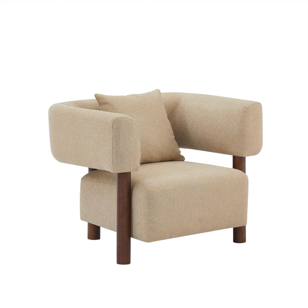 Brazza - Fauteuil Fixe 1 Place - Tissu Beige Sable