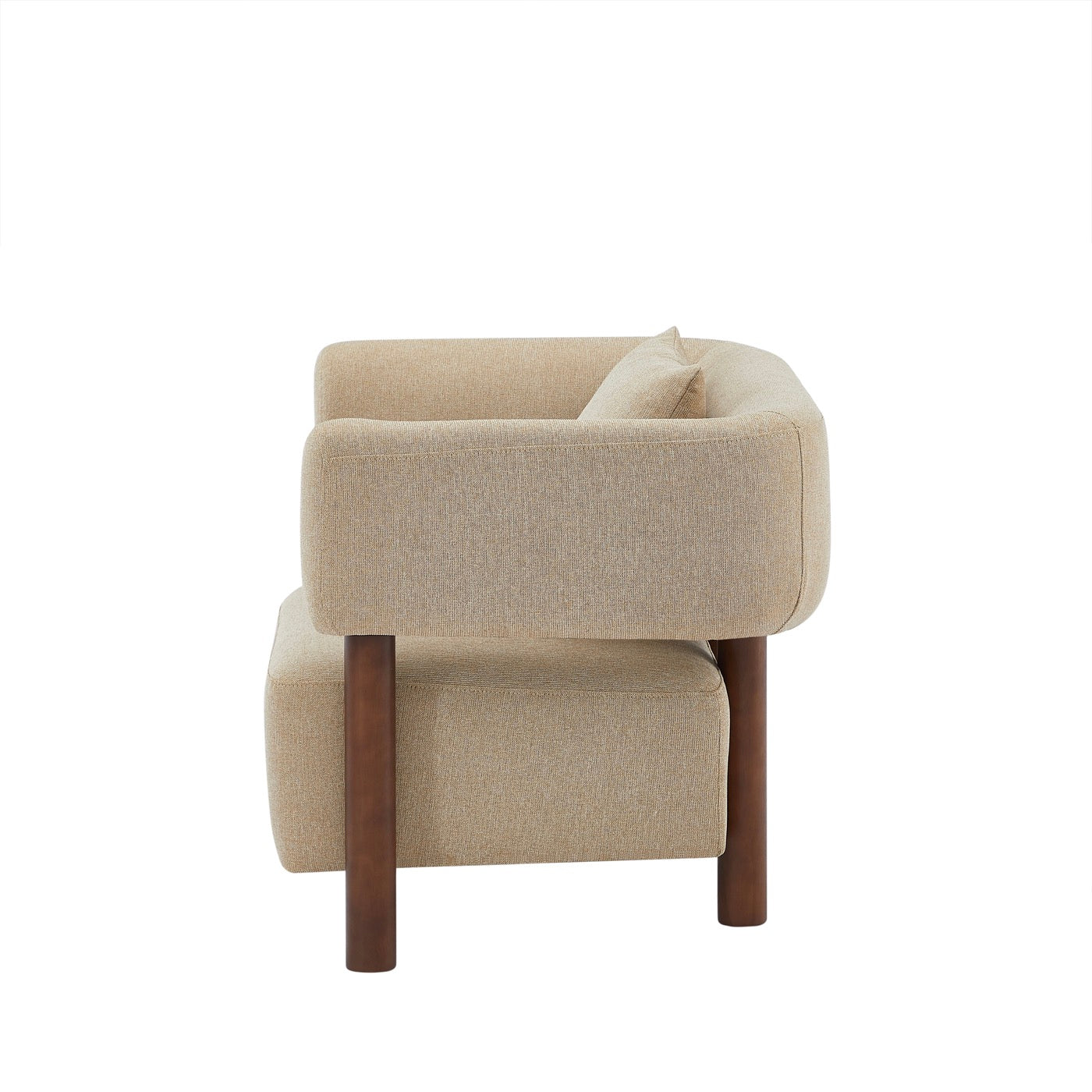 Brazza - Fauteuil Fixe 1 Place - Tissu Beige Sable