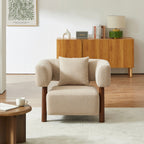 Brazza - Fauteuil Fixe 1 Place - Tissu Beige Sable