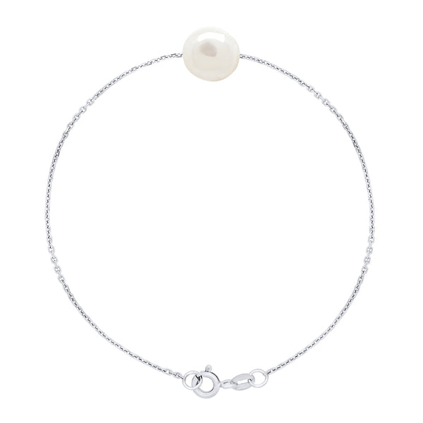 Bracelet Chainage Perle 10-11 Mm - Argent 925 - Grimaldi