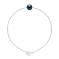 Bracelet Chainage Perles Rondes 7-8 Mm - Plusieurs Coloris - Argent 925 - Grimaud