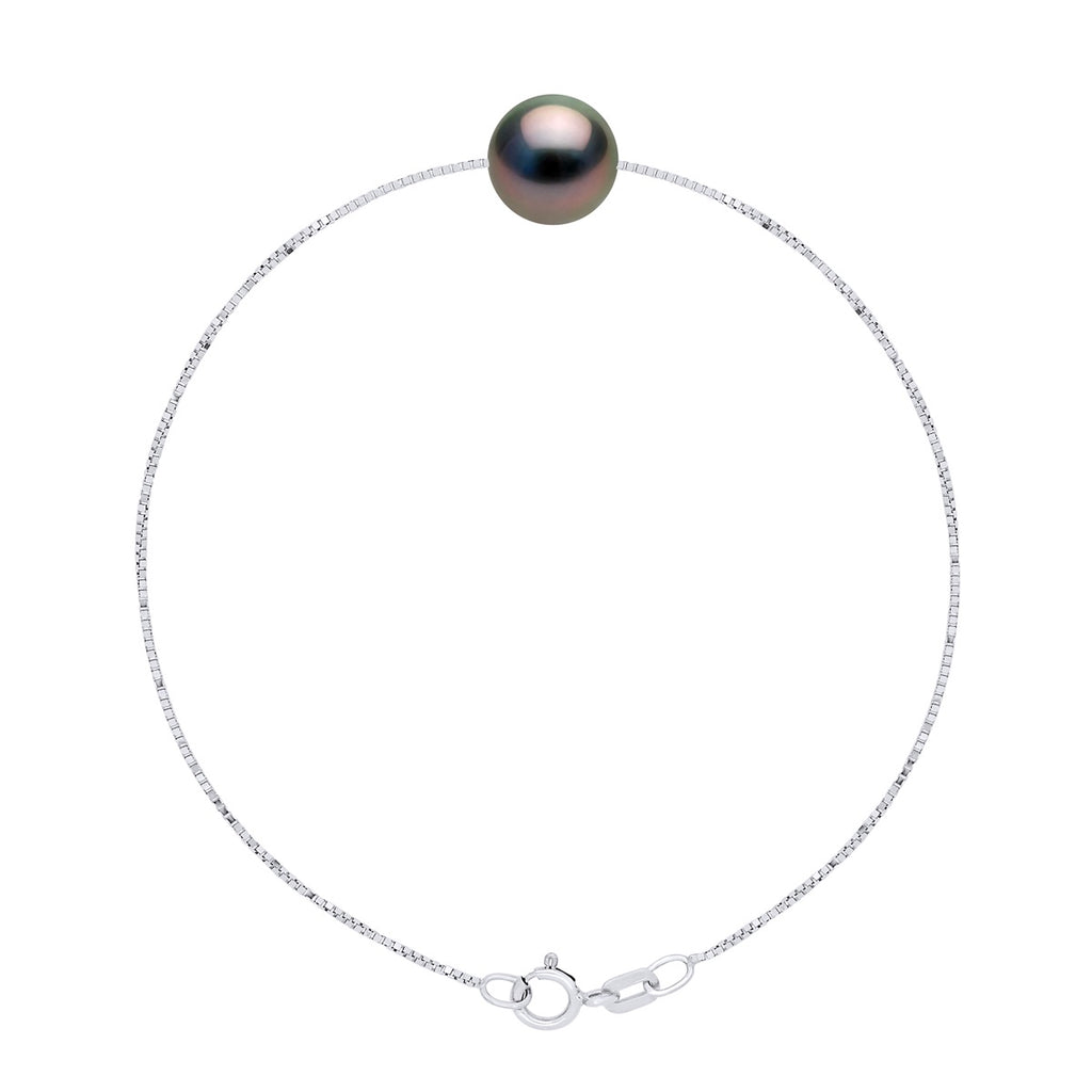 Bracelets Perle De Tahiti Ronde - Tailles De 8 À 11 Mm - Chaîne Vénitienne - Argent 925 - Nuatima