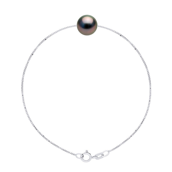 Bracelets Perle De Tahiti Ronde - Tailles De 8 À 11 Mm - Chaîne Vénitienne - Argent 925 - Nuatima