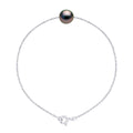 Bracelet Véritable Perle De Culture De Tahiti Ronde 8-9 Mm