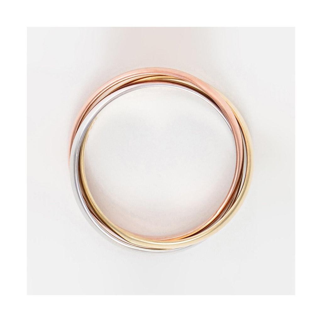 Bague "Tri Or" Or Tricolore 375/1000 - Or Tricolore 375/1000