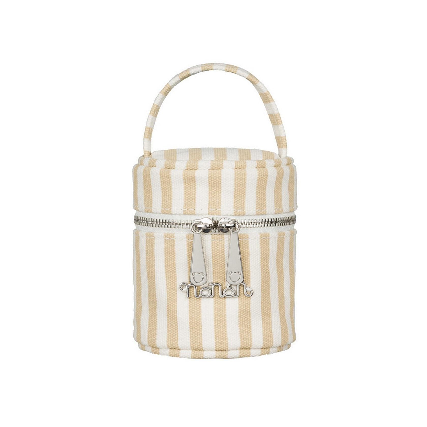 Porte-Tétine En Toile Beige