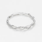 Bague "Entortillement" Diamant 0,06Cts/29 - Or Blanc