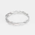 Bague "Entortillement" Diamant 0,06Cts/29 - Or Blanc