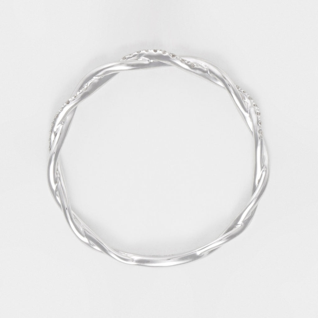 Bague "Entortillement" Diamant 0,06Cts/29 - Or Blanc