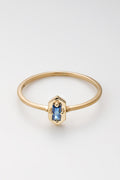 Bague "Gayle" - Or Jaune 375/1000 Et Saphire Bleu