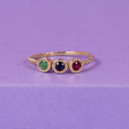 Bague "Trio Précieux 0,11Ct/3" - Or Jaune 375/1000