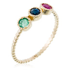 Bague "Trio Précieux 0,11Ct/3" - Or Jaune 375/1000