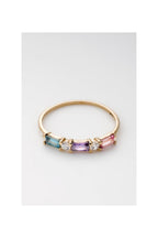 Bague " Hazel" Or Jaune 375 / 1000 Et Semiprecious St