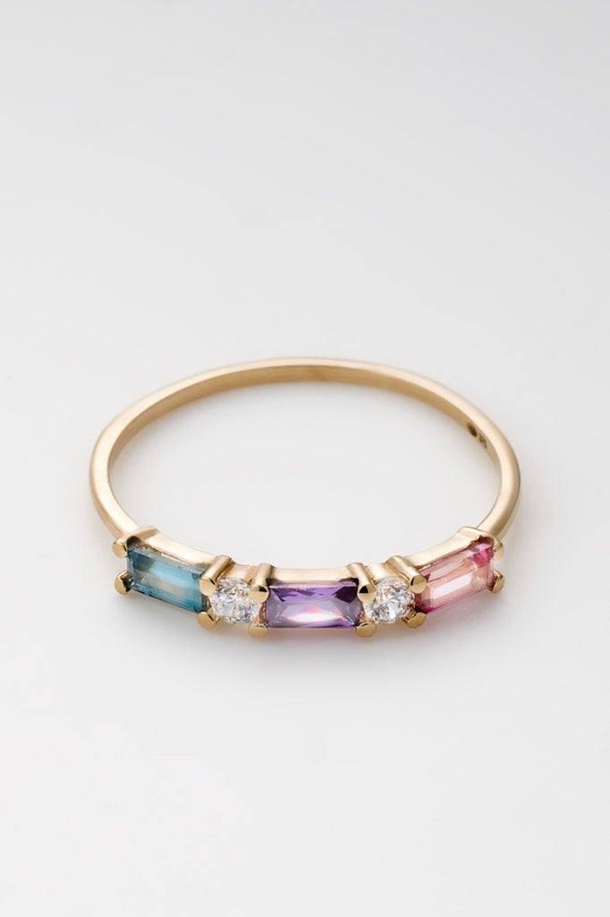 Bague "Hazel" - Or Jaune 375/1000 Et Semiprecious St