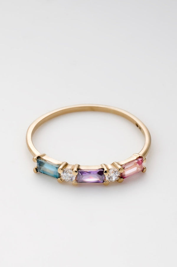 Bague "Hazel" - Or Jaune 375/1000 Et Semiprecious St