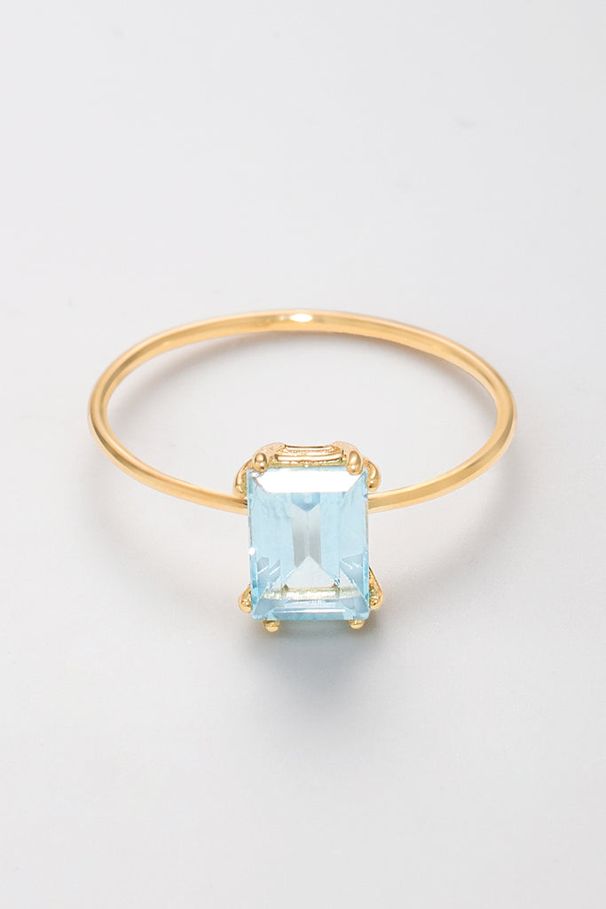 Bague "Alicia" - Or Jaune 375/1000 Et Topaze