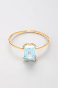 Bague "Alicia" - Or Jaune 375/1000 Et Topaze