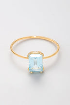 Bague "Alicia" - Or Jaune 375/1000 Et Topaze