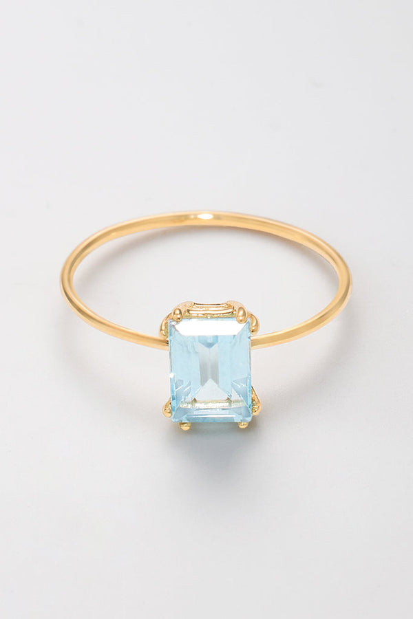 Bague "Alicia" - Or Jaune 375/1000 Et Topaze