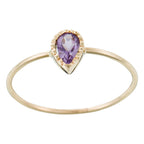 Bague "Pierre Amèthe 0,44Ct/1" - Or Jaune 375/1000
