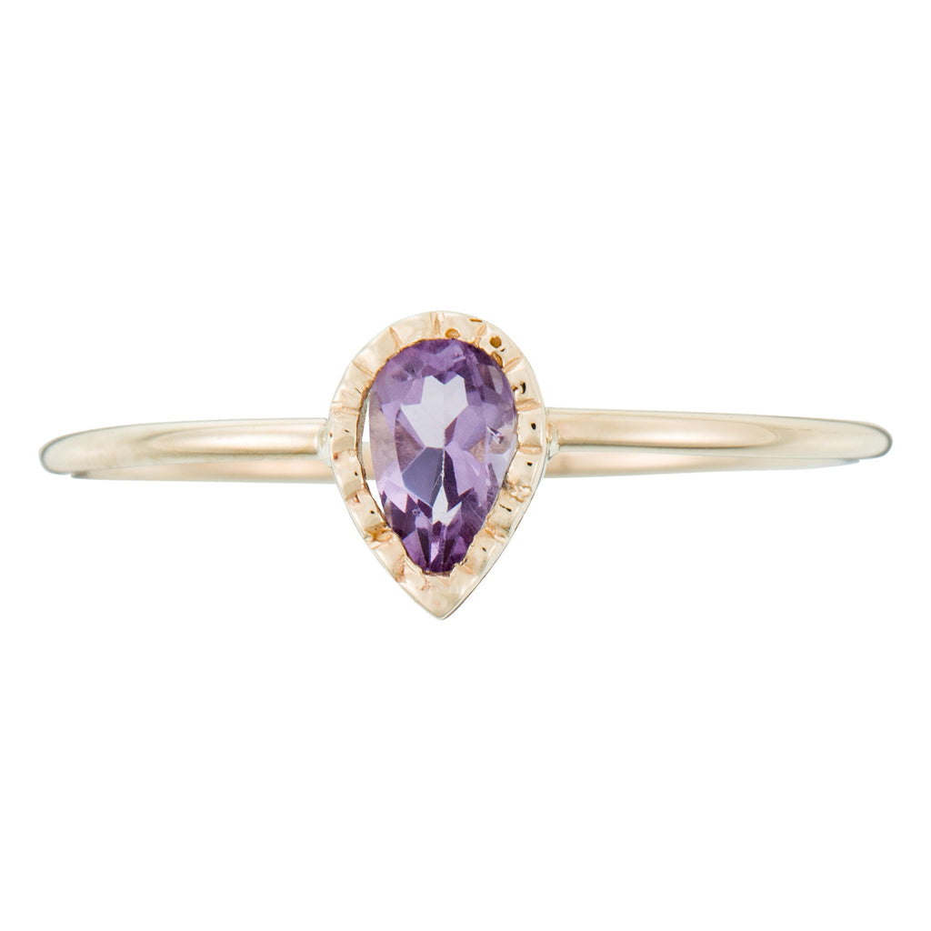 Bague "Pierre Amèthe 0,44Ct/1" - Or Jaune 375/1000