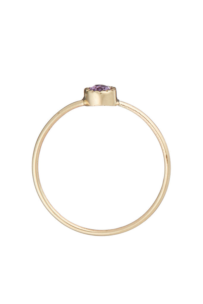 Bague "Pierre Amèthe 0,44Ct/1" - Or Jaune 375/1000