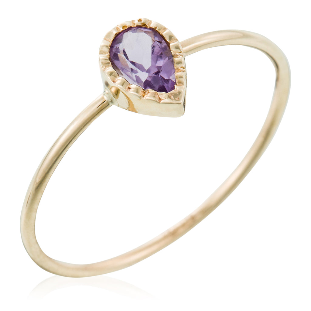 Bague "Pierre Amèthe 0,44Ct/1" - Or Jaune 375/1000
