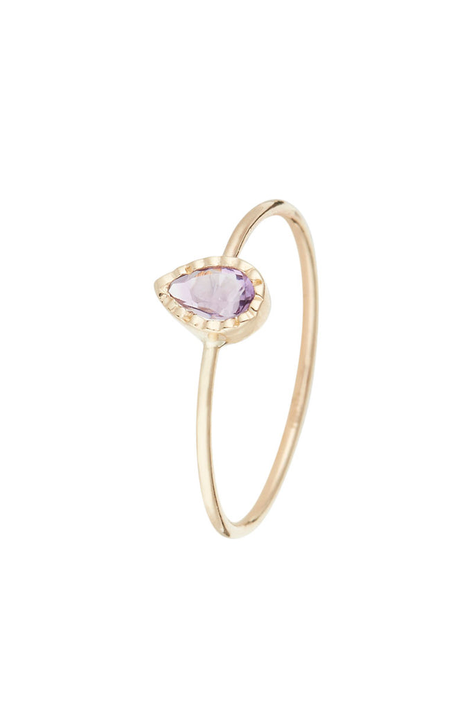 Bague "Pierre Amèthe 0,44Ct/1" - Or Jaune 375/1000
